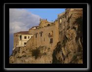Tropea vom Strand aus gesehen